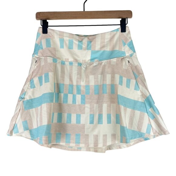 CALIA Cream Printed High Rise Energize Eagle Golf Skort - Picture 1 of 5